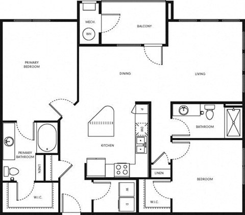B3 Floor Plan at Altitude 970, Kansas City, MO