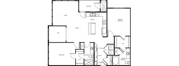 B4 Floor Plan at Altitude 970, Kansas City, 64151
