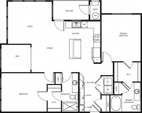 B4 Floor Plan at Altitude 970, Kansas City, 64151