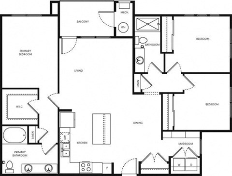 C1 Floor Plan at Altitude 970, Kansas City, Missouri