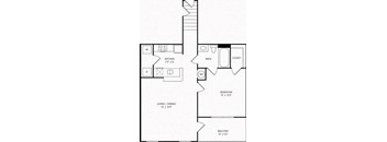 One-Bedroom Floor Plan A1U | Sovereign Overland Park Apartments