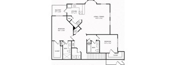 a schematic of a floor plan of a home with bedrooms and baths