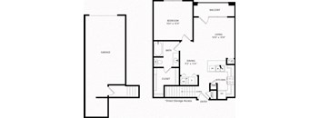 One-Bedroom Floor Plan A2G | Axis Kessler Park Apartments