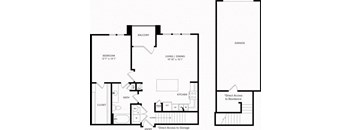 One-Bedroom Floor Plan A4G | Axis Kessler Park Apartments