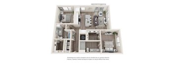 Two-Bedroom Floor Plan B2|26 at City Point Apartments