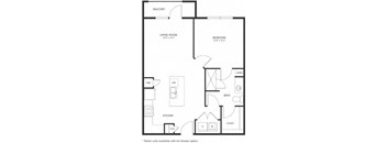 One-Bedroom Floor Plan A3 | Axis Hamilton Apartments
