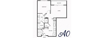 a floor plan of a house with a bedroom and a living room