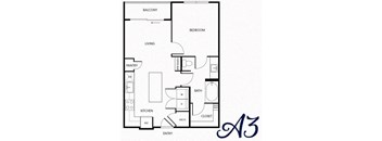 a floor plan with a bedroom and a bathroom
