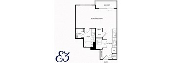 a floor plan of a house with a small footprint