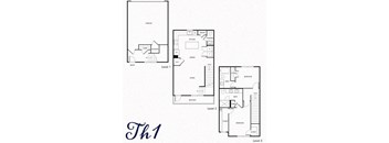 the floor plans of the three floors of a house