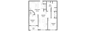 a floor plan of a house with a bedroom and a living room