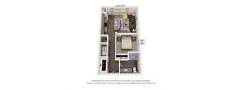 bedroom floor plan  townhouse 413 sq ft  the residences at