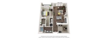 a 1 bedroom floor plan  villas at town