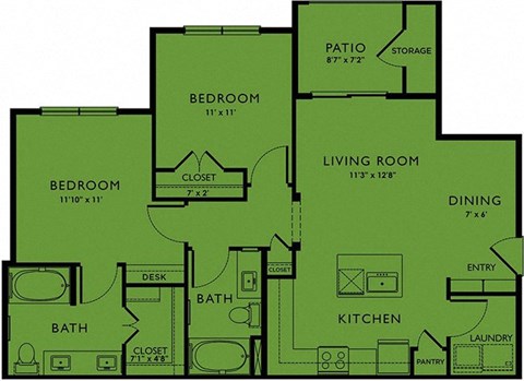 the floor plan of a bedroom house with a swimming pool