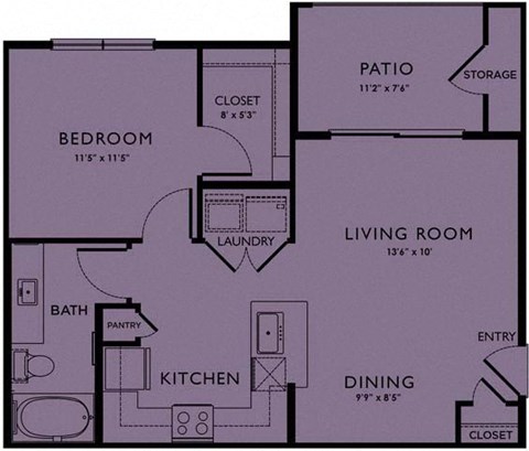 a floor plan of a house with a bedroom and a living room