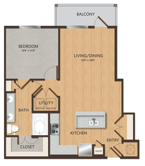 a floor plan of a home with a bedroom and a living room