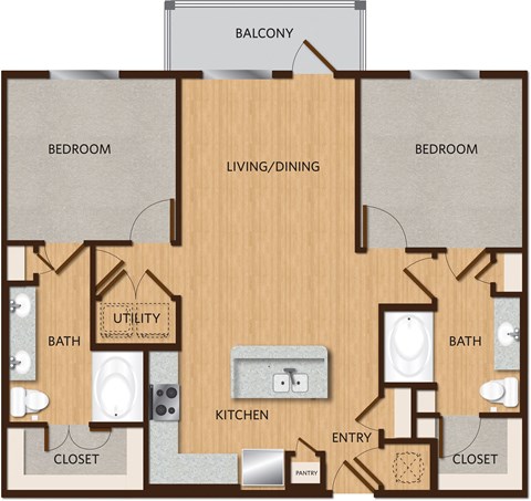 a floor plan of a living room with a bedroom and a kitchen