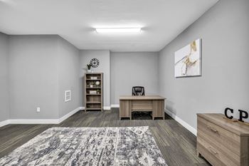 the retreat apartments l study with desk and bookcase