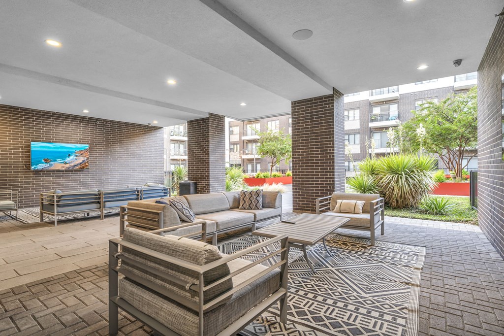 axis 3700 apartments plano outdoor media lounge