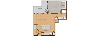 a floor plan of a home with a bedroom and a living room