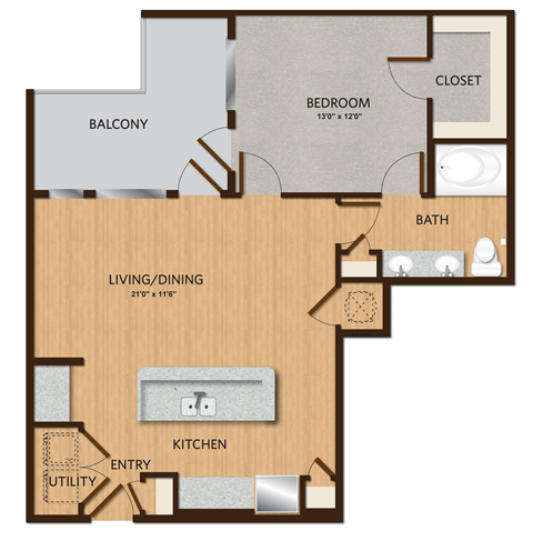 a floor plan of a home with a bedroom and a living room