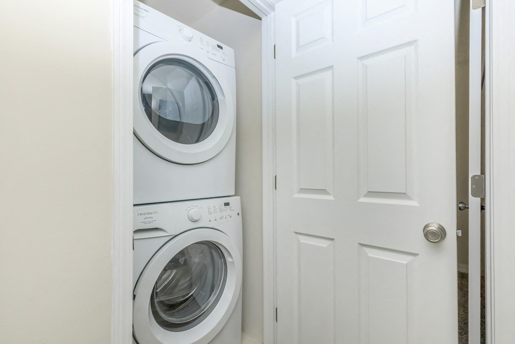 a washer and dryer in a laundry room