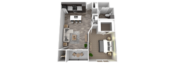 a floor plan of a two bedroom apartment