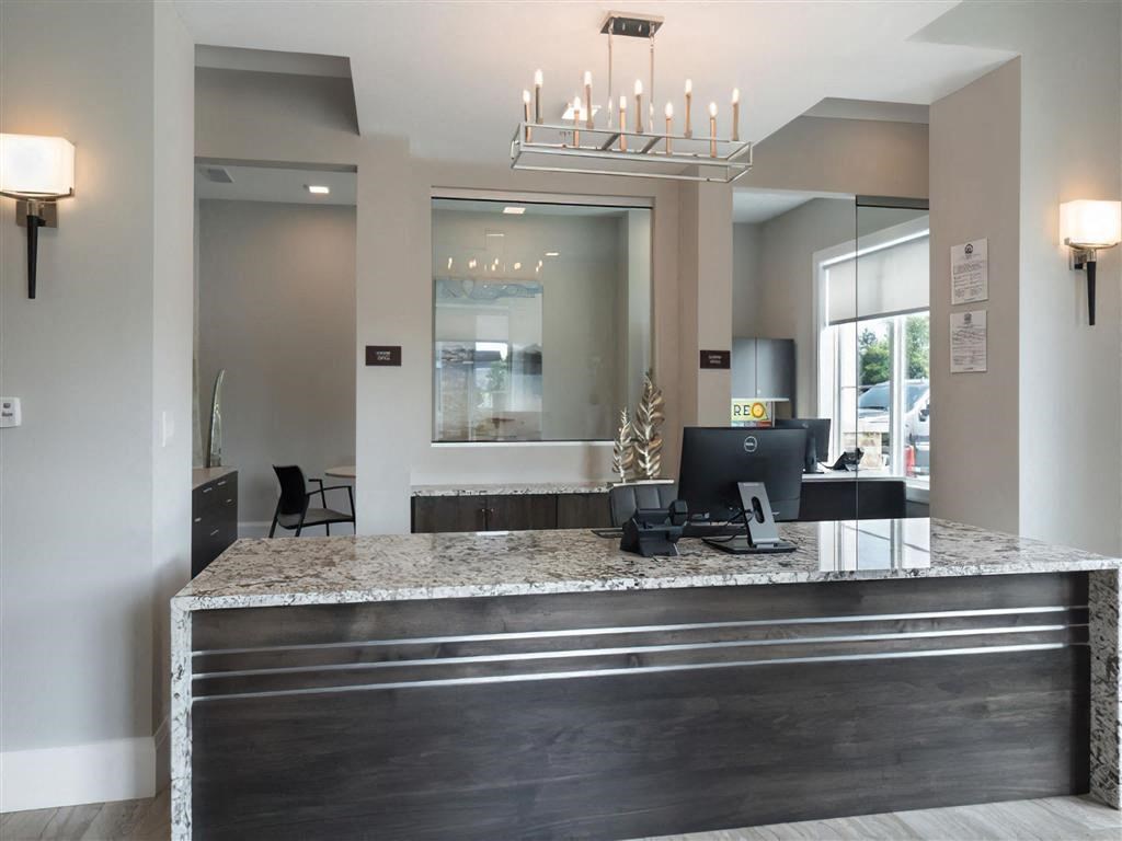 the lobby or reception area at the laureate hotel