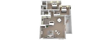 a floor plan of a two bedroom apartment
