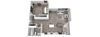 a floor plan of a one bedroom apartment