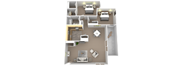 a floor plan of a two bedroom apartment