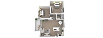 a floor plan of a two bedroom apartment