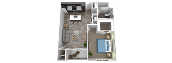 a floor plan of a two bedroom apartment