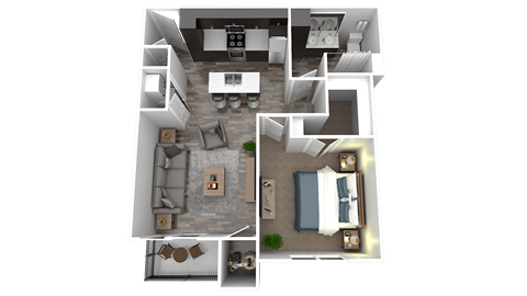 a floor plan of a two bedroom apartment