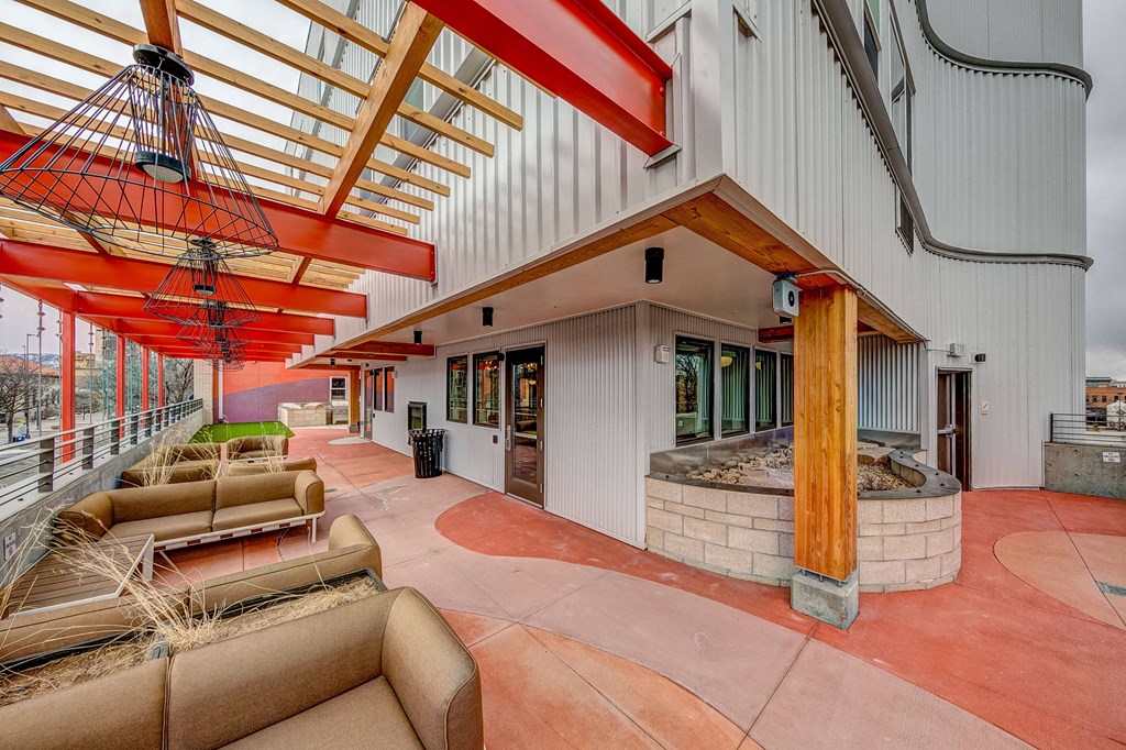 Third floor terrace with lounge furniture groupings