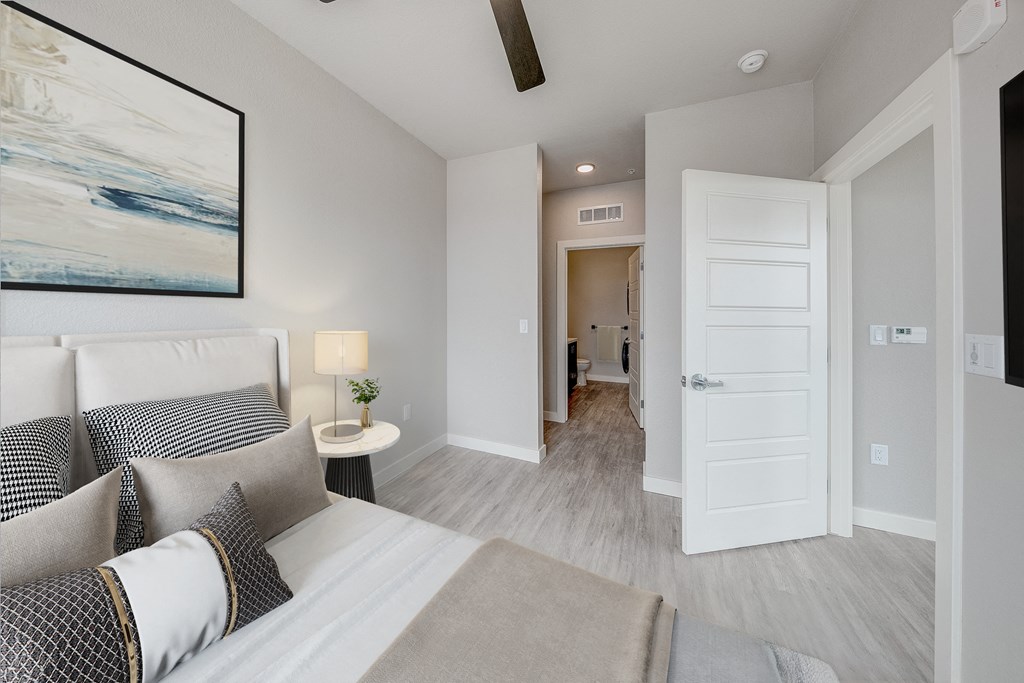 Bedroom in one-bedroom apartment