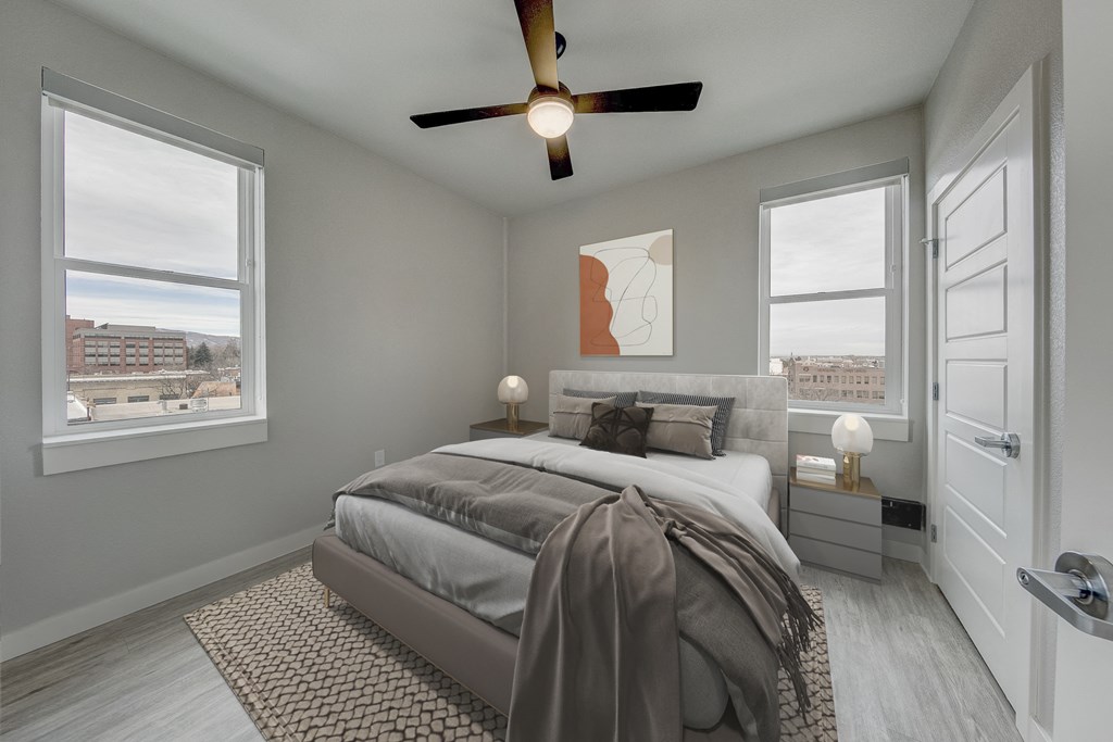 Bedroom in two-bedroom apartment