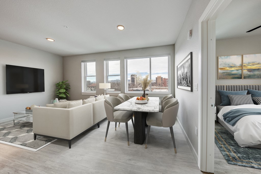 Dining area in two-bedroom apartment