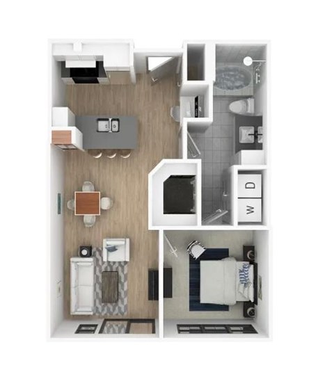 1 bed 1 bath E at Everra Midtown Park Apartments, Dallas
