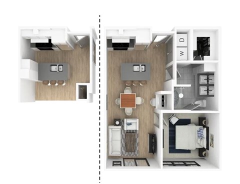 1 bed 1 bath D at Everra Midtown Park Apartments, Dallas, Texas