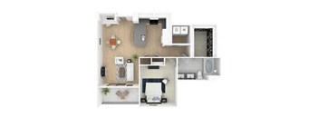 1 bed 1 bath F at Everra Midtown Park Apartments, Texas