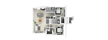 2 bed 2 bath A at Everra Midtown Park Apartments, Dallas, TX, 75231