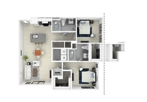 2 bed 2 bath A at Everra Midtown Park Apartments, Dallas, TX, 75231