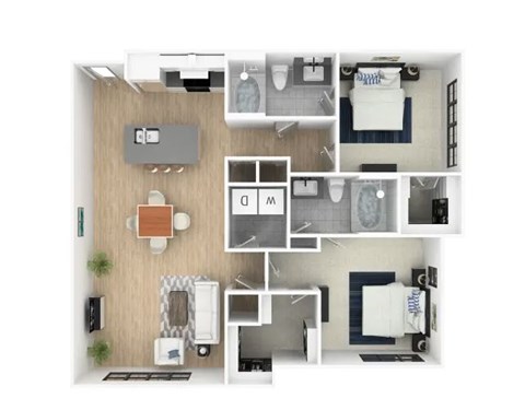 2 bed 2 bath at Everra Midtown Park Apartments, Texas, 75231