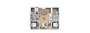 2 bed 2 bath B at Everra Midtown Park Apartments, Dallas, TX