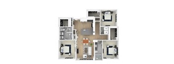 3 bed 2 bath at Everra Midtown Park Apartments, Dallas, Texas