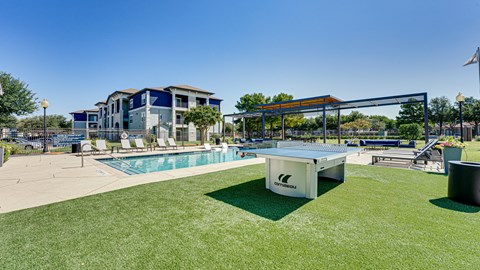 Outdoor Ping-Pong Table at Highland Luxury Living, Lewisville