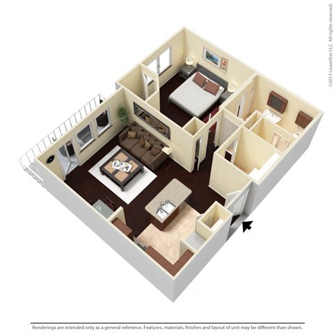 A1 Floor Plan at Vine + Vail, Grapevine, TX