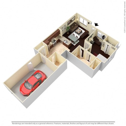 A1TH Floor Plan at Vine + Vail, Grapevine, TX, 76051