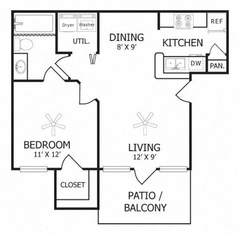 A1 Floor Plan at Mason, McKinney, TX, 75069